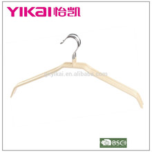 Dry cleaning thick PVC metal shirt clothes hanger without bar in natural color